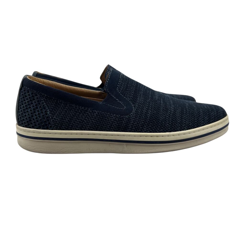 Johnston & Murphy Mens 9 Shoes Navy Trenton Knit Slip On Walking Comfort 25-3637